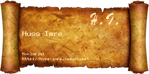 Huss Imre névjegykártya
