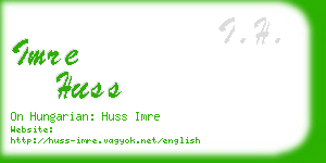 imre huss business card